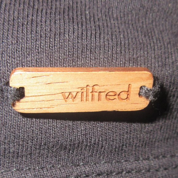 Wilfred Aritzia  Blouse Top Black 3 Buttons Cotton  Women Medium - Picture 6 of 10